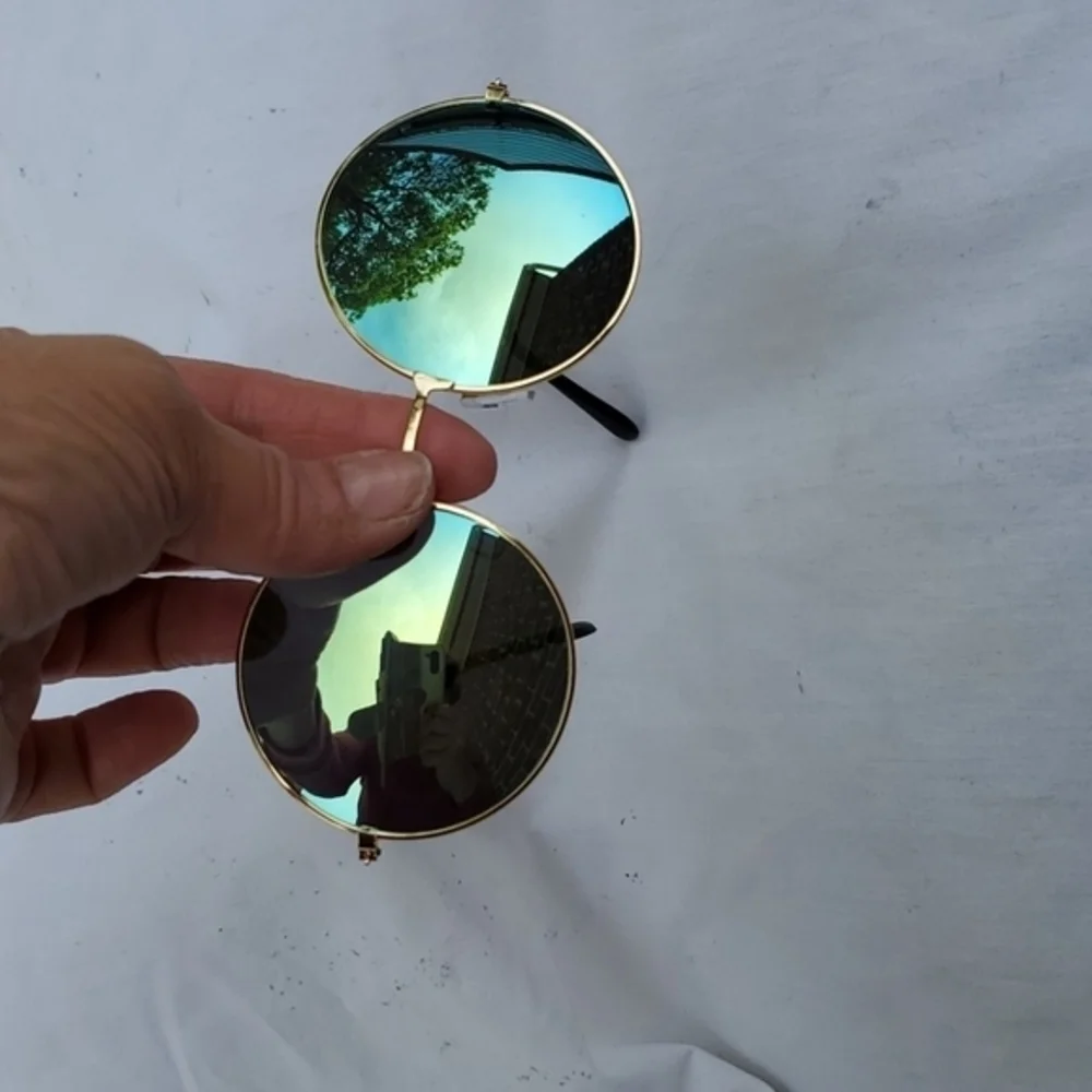 Circle‎ Steampunk  Green tint sunglasses 5 star rated NEW